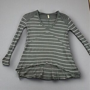 Free People Top Womens Size Small Grunge Waffle Knit Earthy Bella Swan Twilight